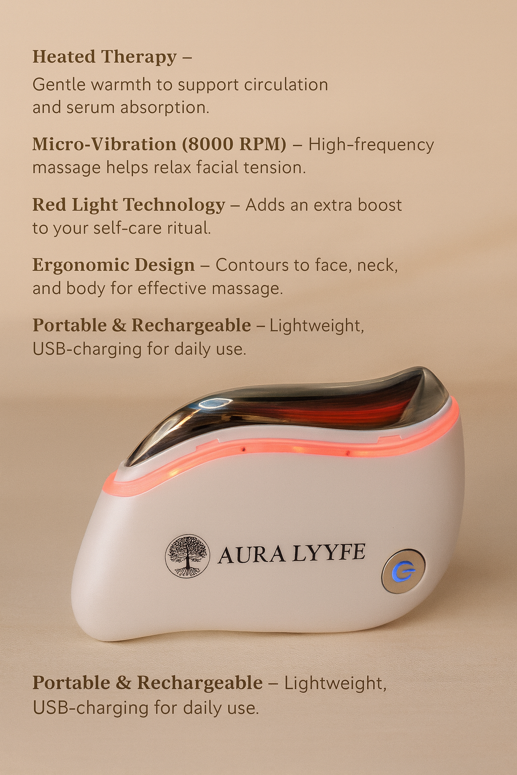 Gua Sha with Heat, Red Light and Micro Vibration
