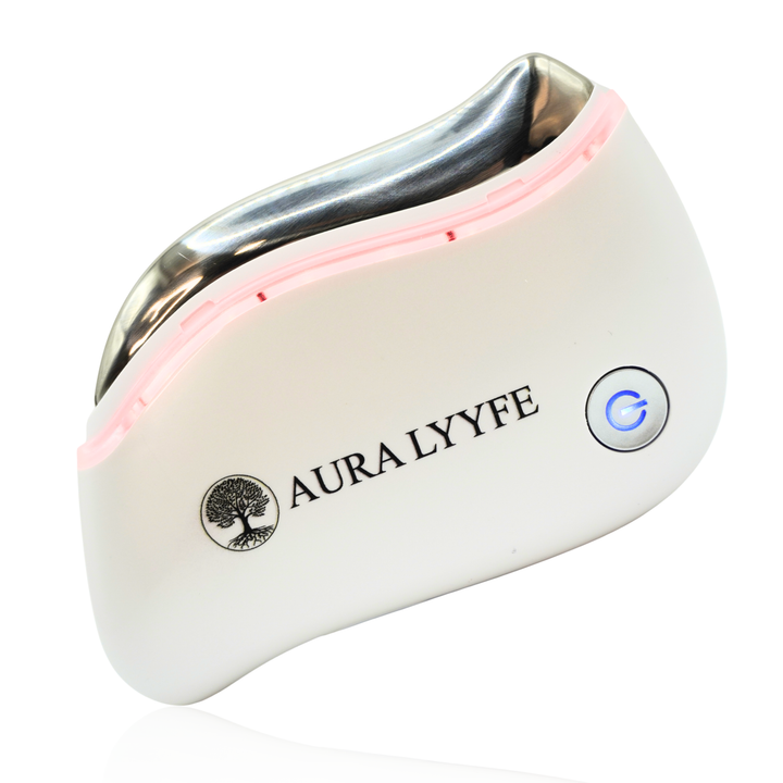 Aura Lyyfe™ Heated Gua Sha with Red Light & Micro-Vibration Ancient Ritual. Modern Glow. Elevated Wellness.