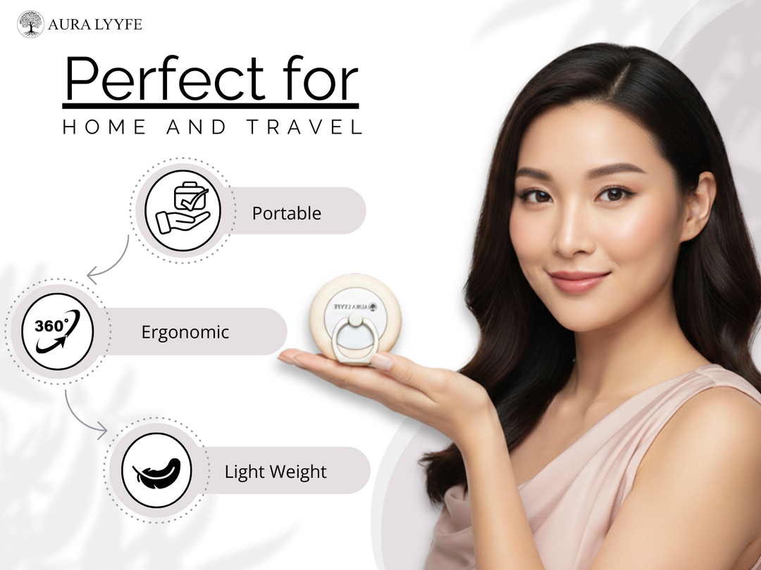 Aura Lyyfe™ All-in-One Skincare Rejuvenator 3-in-1 LED Light Therapy • EMS Micro-Lifting • Soothing Vibration Massage