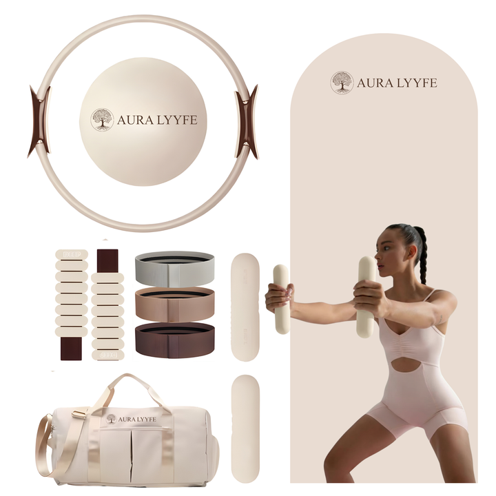 Aura Lyyfe™ Beige Pilates Essentials Kit Soft. Neutral. Elevated. Your new wellness ritual starts here.