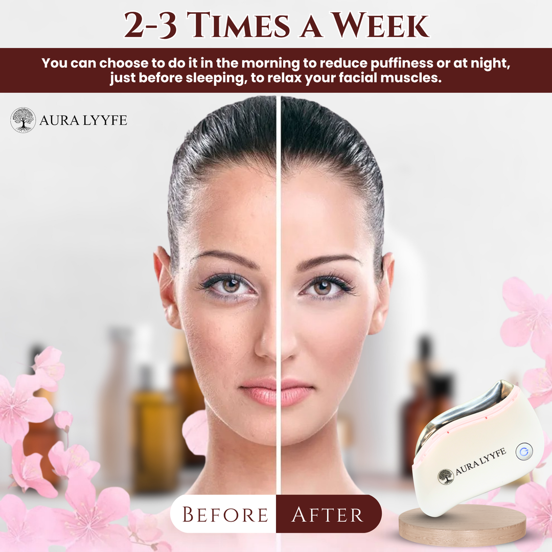 Aura Lyyfe™ Heated Gua Sha with Red Light & Micro-Vibration Ancient Ritual. Modern Glow. Elevated Wellness.