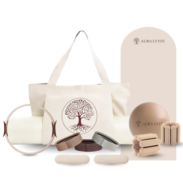 Aura Lyyfe™ Beige Pilates Essentials Kit Soft. Neutral. Elevated. Your new wellness ritual starts here.