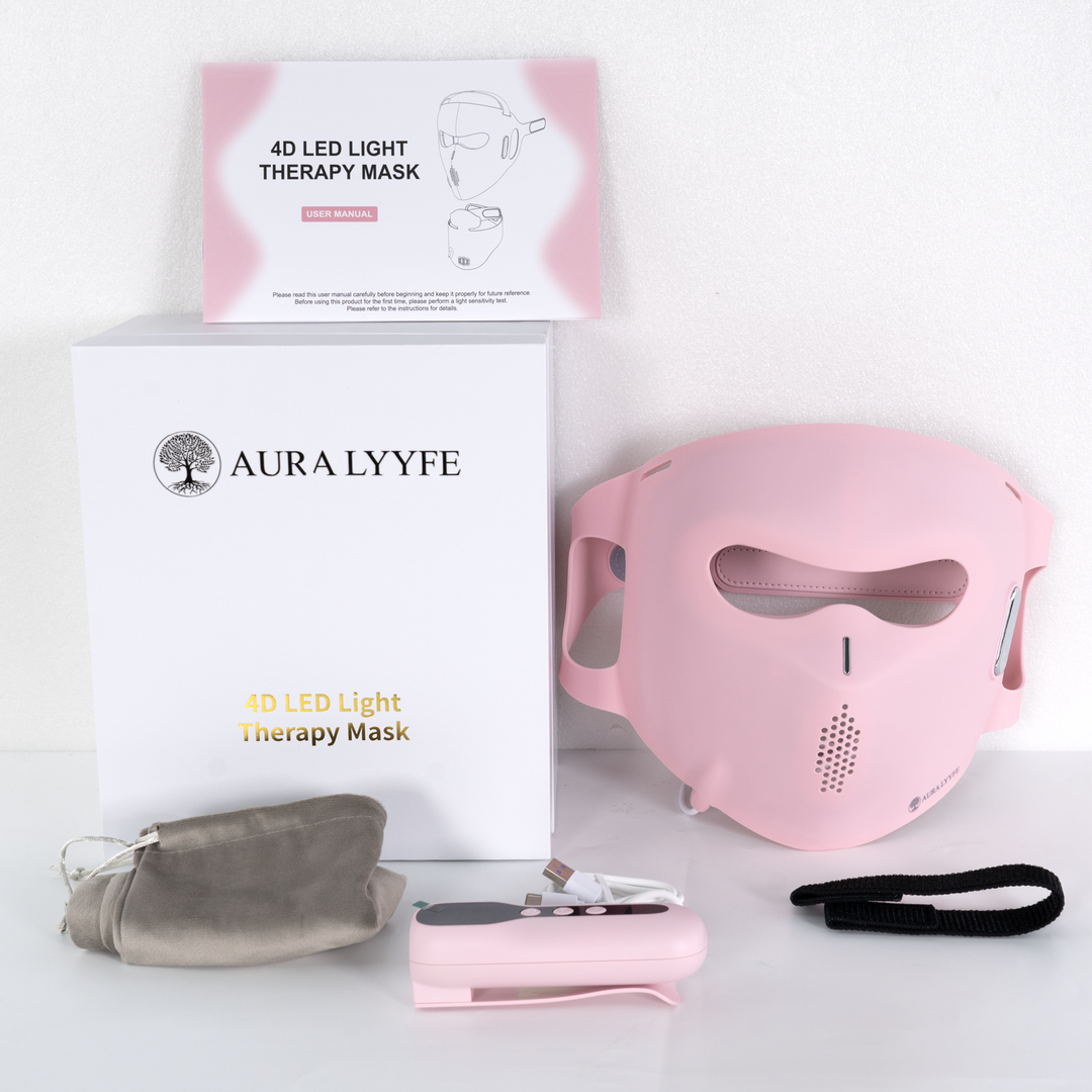 Aura Lyyfe™ 4D LED Light Therapy Mask Premium Silicone | 6 Smart Modes | Adjustable Brightness | Rechargeable Design