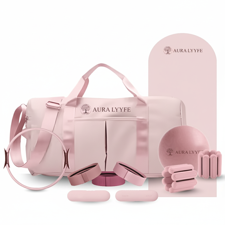 Aura Lyyfe Pink Pilates Princess Kit – The Complete Luxe Movement & Wellness Set