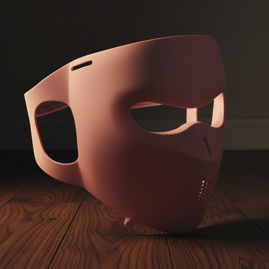 Mask Side Angle Dark Wood