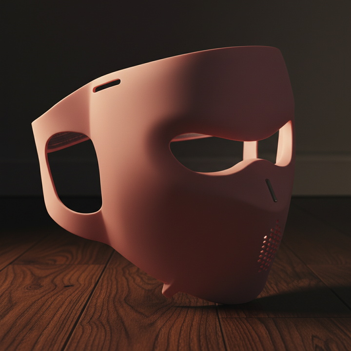 Mask Side Angle Dark Wood