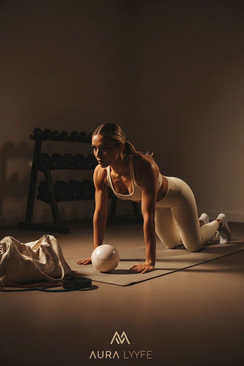 Plank with Ball on Mat