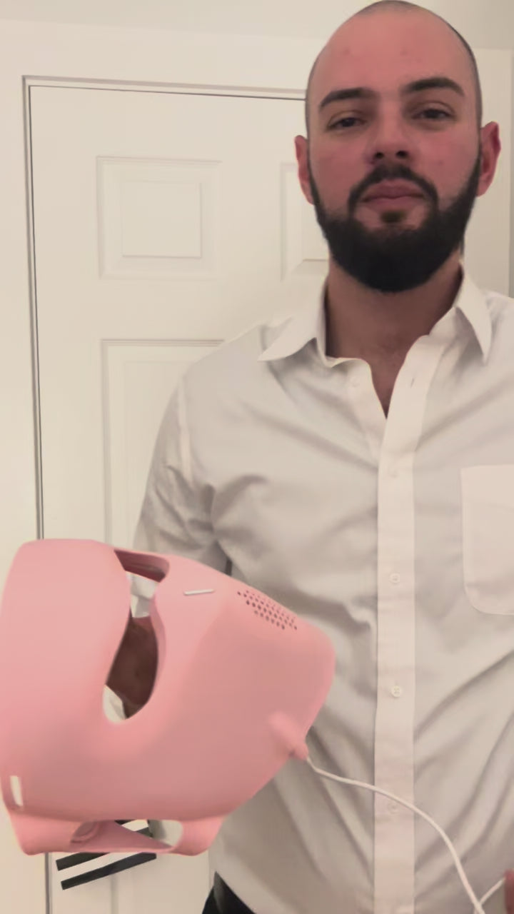 Aura Lyyfe™ Red LED Light Therapy Mask-Premium Silicone,6 Smart Modes, Adjustable Brightness, Rechargeable Design